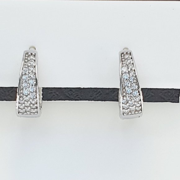 "925 sterling silver luxury CZ earrings for women/girls, Best for RJUS2224 - Picture 3 of 10